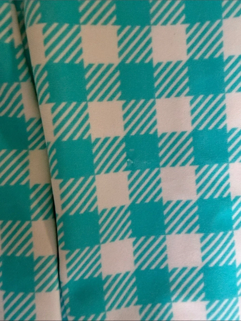 RuffleButts Aqua Gingham Peplum Rash Guard Set size 7